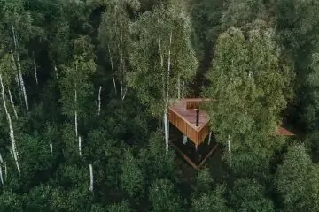 Thermory Benchmark thermo-ash decking and cladding, Maidla Nature Resort in Estonia