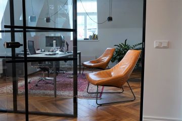 Thermory ash herringbone flooring