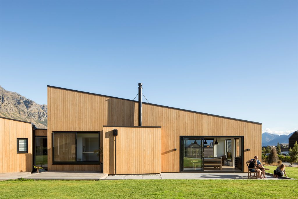 front timber clad houses