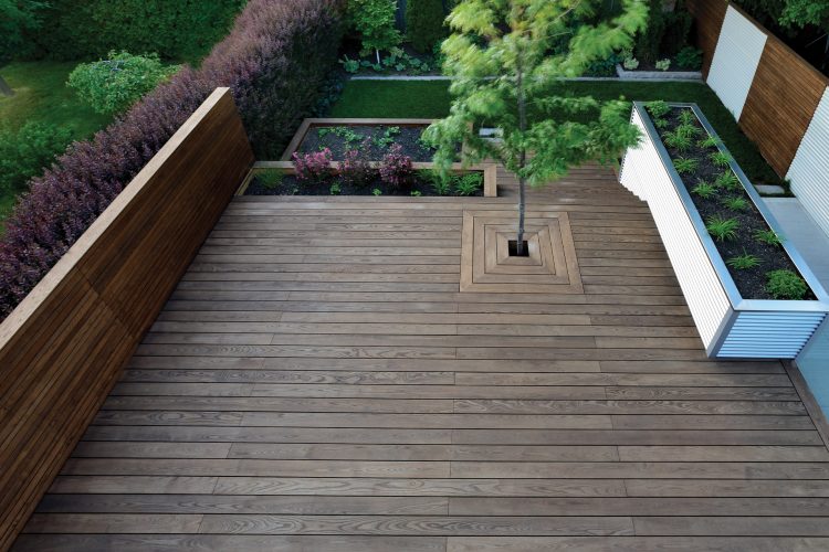 Thermory ash decking