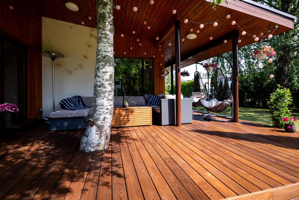 Thermory ash decking