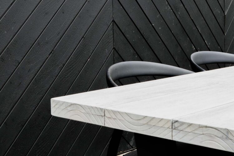 Black timber cladding