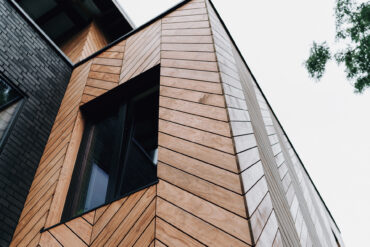 Thermory Benchmark thermo radiata pine cladding C4 20x138 mm, Private house in Latvia, Riga, Architect Karlis Graudins