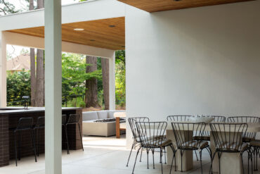 Private house, Thermory Benchmark thermo radiata pine ceiling