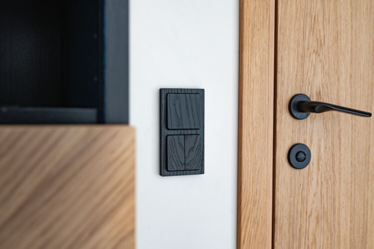 Thermowood switches and outlets, Estonia, Architect Karmen Trasberg, Photo Karli Haava