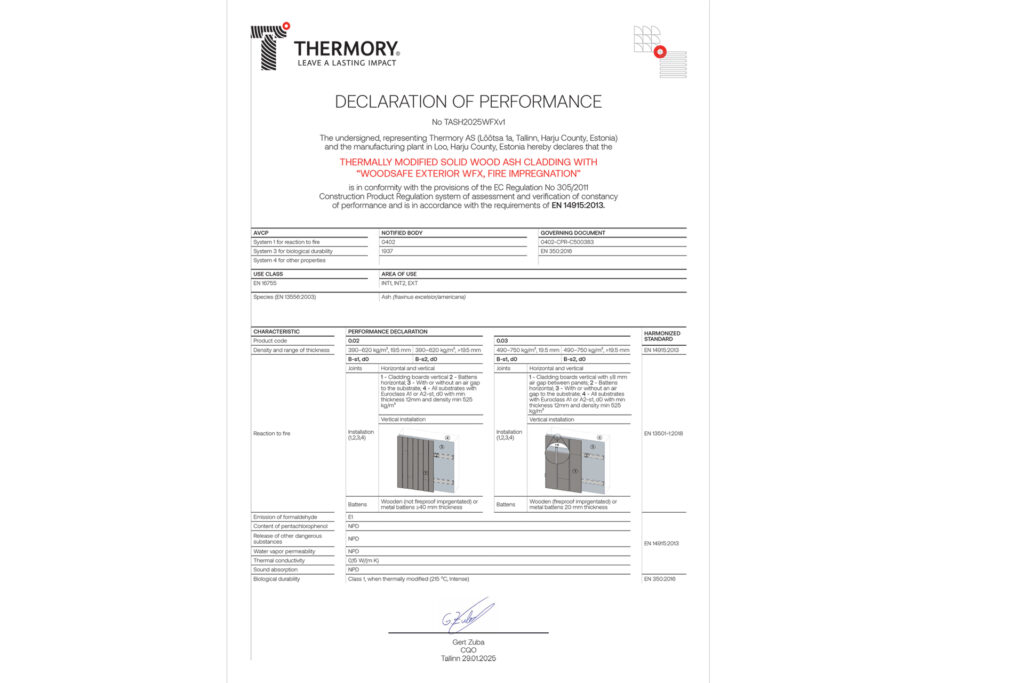 Ash DOP certificate