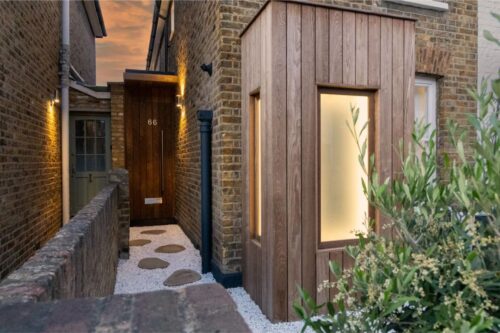 modern extension on a brick house in London