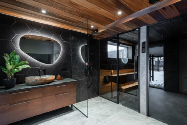Home-Spa in Estland, Thermory Thermo-Magnolia Decke, Profil: STS10 15x170 mm, Architekt: Ljudmila Funika-Müür, Fotograf: Kirill Masing