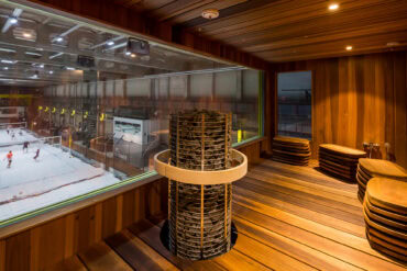 Teras Beach, Thermory thermo-magnolia wall panels and benches