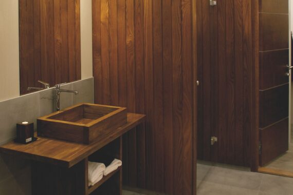 Thermo-ash bathroom cladding