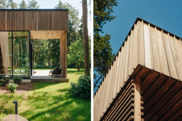 Lähikuva Thermoryn lämpösaarni-verhouksesta ja säleiköstä, jossa näkyy puun luonnollinen syy ja käsityön laatu.